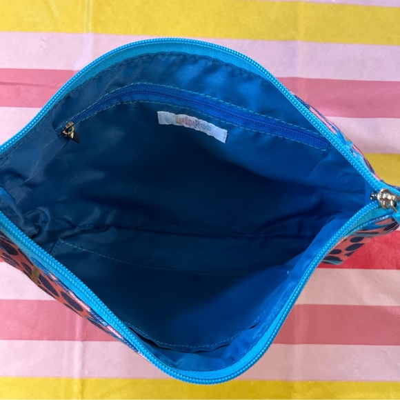 LuLaRoe Leopard Print And Palm Tree Print Cruise Cosmetic Pouch Limited Edition - Picture 4 of 7